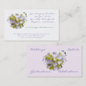 Hydrangea's in een Victoriaans ontwerp voor het sn Visitekaartje (Voorkant / Achterkant)