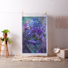 Hydrangeas in Hydrangea Vase Art Fabric Stof
