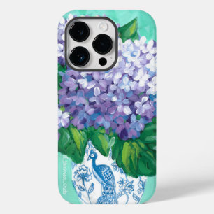 Hydrangeas in Peacock Vaas Case-Mate iPhone 14 Pro Hoesje