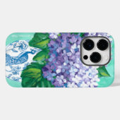 Hydrangeas in Peacock Vaas Case-Mate iPhone Case (Achterkant (horizontaal))