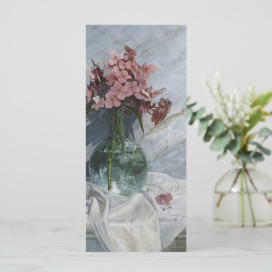 Hydrangeas in Sea Glass Greeting Card (Staand voorkant)