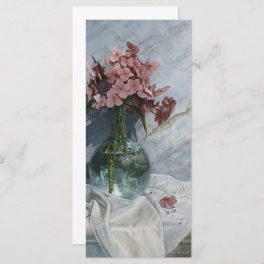 Hydrangeas in Sea Glass Greeting Card (Voorkant / Achterkant)