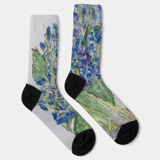 Hydrangeas in Water Crew Socks Sokken (Rechts)