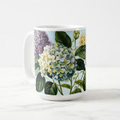 Hydrangeas - Klassieke pastelbloem Koffiemok (Voorkant links)