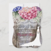 Hydrangeas Lace & Barn Wood Vrijgezellenfeest Kaar Kaart (Voorkant)