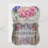 Hydrangeas Lace & Barn Wood Vrijgezellenfeest Kaar Kaart (Achterkant)