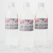 Hydrangeas Lace & Barn Wood Water Fleslabels Waterfles Etiket (Flessen)