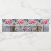 Hydrangeas Lace & Barn Wood Water Fleslabels Waterfles Etiket (Enkel label)