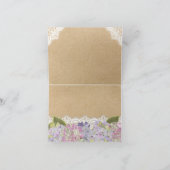 Hydrangeas Lace Kraft Rustic Modern Hartelijk dank Bedankkaart (Binnen)