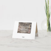 Hydrangeas Lace Kraft Rustic Modern Hartelijk dank Bedankkaart (Achterkant)
