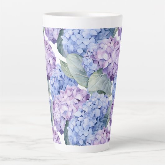 Hydrangeas Latte Mok (Voorkant)