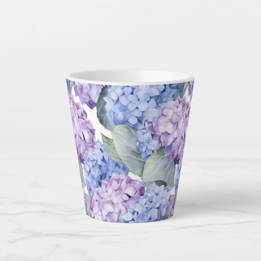 Hydrangeas Latte Mok (Voorkant)