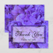 Hydrangeas Lavendel lila Bedankkaart (Voorkant / Achterkant)