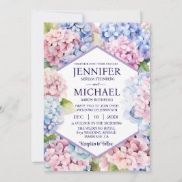 Hydrangeas Lente Bloemen Huwelijksuitnodigingen Kaart
