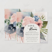 Hydrangeas Liefde Bloom Boho Arch Bold Vrijgezelle Kaart (Voorkant / Achterkant)