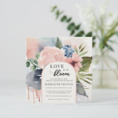 Hydrangeas Liefde Bloom Boho Arch Bold Vrijgezelle Kaart (Staand voorkant)