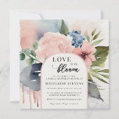 Hydrangeas Liefde Bloom Boho Arch Bold Vrijgezelle Kaart (Voorkant)