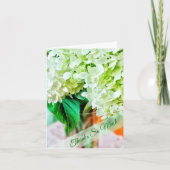 Hydrangeas—Lime Green Flowers Thank You Kaart (Voorkant)