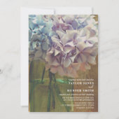 Hydrangeas Mason Jar Wedding Kaart (Voorkant)
