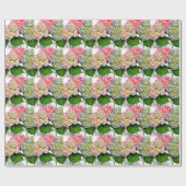 Hydrangeas Mason potje roze bloemenblauw bloemenbl Cadeaupapier (Vlak)