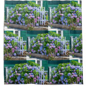 Hydrangeas met zeezijdige kraan douchegordijn (Voorkant)