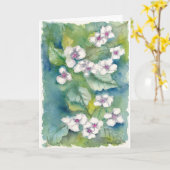 Hydrangeas Moederdag Waterverf Card  Kaart (Gele Bloem)