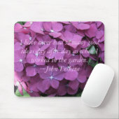 Hydrangeas Mousepad w/Gardening quote Muismat (Met muis)