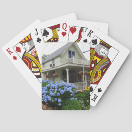 Hydrangeas op de binnenplaats van Martha Pokerkaarten