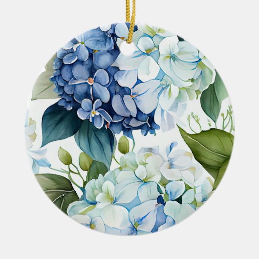 Hydrangeas-Ornament Keramisch Ornament (Voorkant)