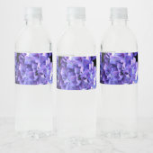 Hydrangea's paarsblauwe bloem bloemrijk waterfles etiket (Flessen)