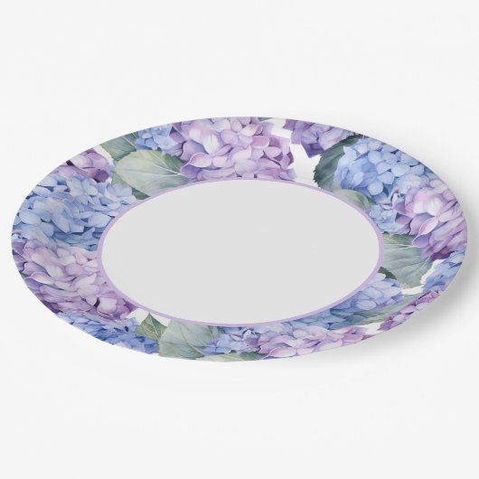 Hydrangeas Papieren Bordje (Gekanteld)