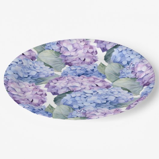 Hydrangeas Papieren Bordje (Gekanteld)