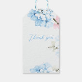 Hydrangea's Pastel Bloei Cadeaulabel (Achterkant)