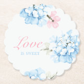 Hydrangea's Pastel Bloei Kartonnen Onderzetters (Voorkant)