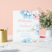 Hydrangeas pastelbloem acryl bord (Huwelijk)