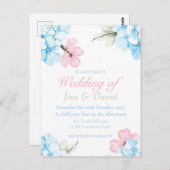 Hydrangeas pastelbloem briefkaart (Voorkant / Achterkant)