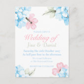 Hydrangeas pastelbloem briefkaart (Voorkant)