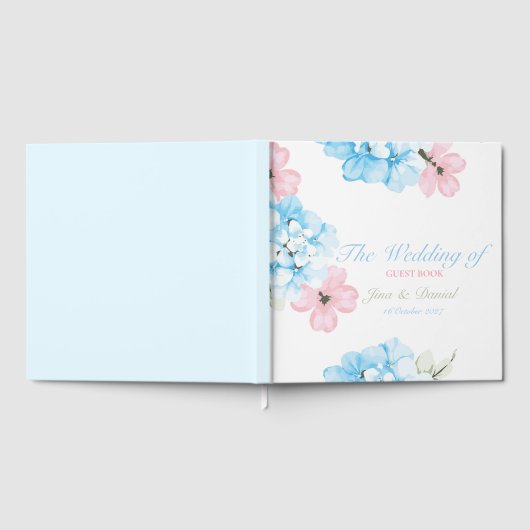 Hydrangeas pastelbloem gastenboek (Volledig)