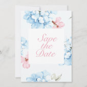 Hydrangeas pastelbloem kaart (Voorkant)