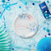 Hydrangeas pastelbloem papieren bordje (Feest)