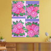 HYDRANGEAS Premium Verpakt Canvas (glans) (Insitu (Woonkamer))