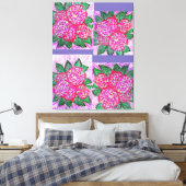 HYDRANGEAS Premium Verpakt Canvas (glans) (Insitu (Slaapkamer))