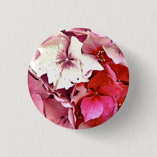 HYDRANGEAS RONDE BUTTON 3,2 CM (Voorkant)