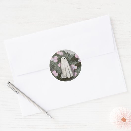 Hydrangeas Ronde Sticker (Envelop)