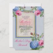  Hydrangeas Roze | Blauwe Moederdag Brunch Kaart (Voorkant)