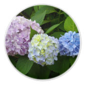 Hydrangeas roze paars blauw keramische knop (Voorkant)