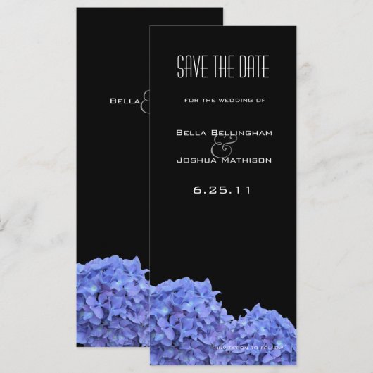 Hydrangea's Save the Date Aankondiging (Voorkant / Achterkant)