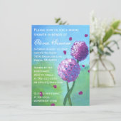Hydrangeas Schilderende Bridal Shower Invitations Kaart (Staand voorkant)