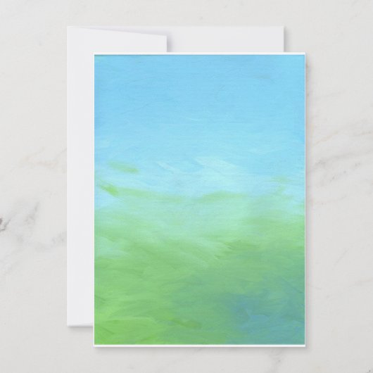 Hydrangeas Schilderende Bridal Shower Invitations Kaart (Achterkant)