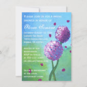 Hydrangeas Schilderende Bridal Shower Invitations Kaart (Voorkant)